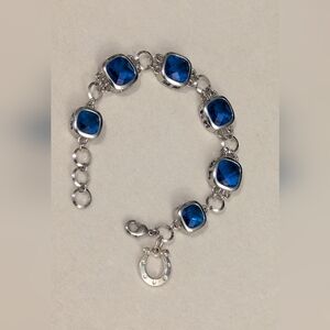 NFL Indianapolis Colts Blue and Silver Bracelet Bracelet